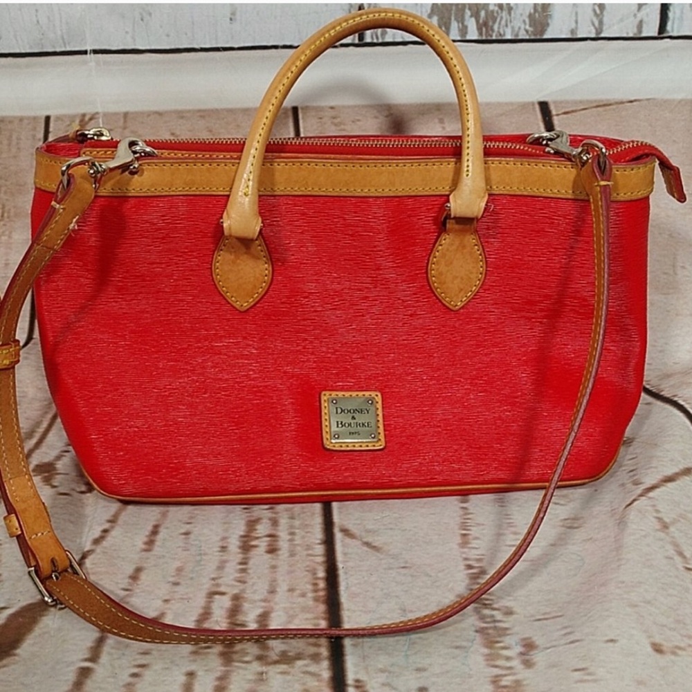 Dooney & Bourke Coated Canvas Tote Red